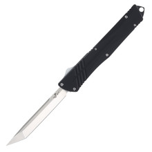 Bear & Son Double Clutch V OTF Automatic Knife Blackwash Tanto/Black OTF-510-ALBK-S