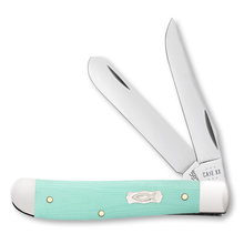 Case XX Mini Trapper Folding Knife Seafoam Green G-10 CA18101