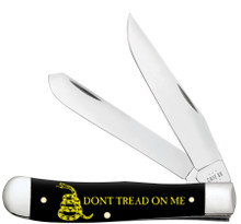 Case Don't Tread On Me Gadsden Flag Smooth Black Synthetic Trapper CA06090