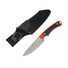 Buck 663 Alpha Hunting Knife Orange 4.37 in Plain Stonewash Drop Point