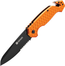 Böker Plus Dönges Basic Rescue Orange 3.35in Partially Serrated Folding Black Sheepsfoot BK01DG002