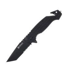 Boker Plus Basic Tactical 3.43in Partially Serrated Black Tanto BK01DG003