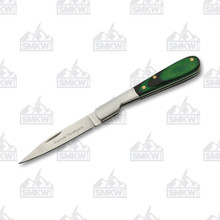 Outdoorsmen Green Wood Farmer Toothpick Folding Knife