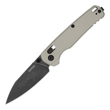 Kershaw Bel Air Bright Nickel 3.1 Inch Plain Blackwash Reverse Tanto