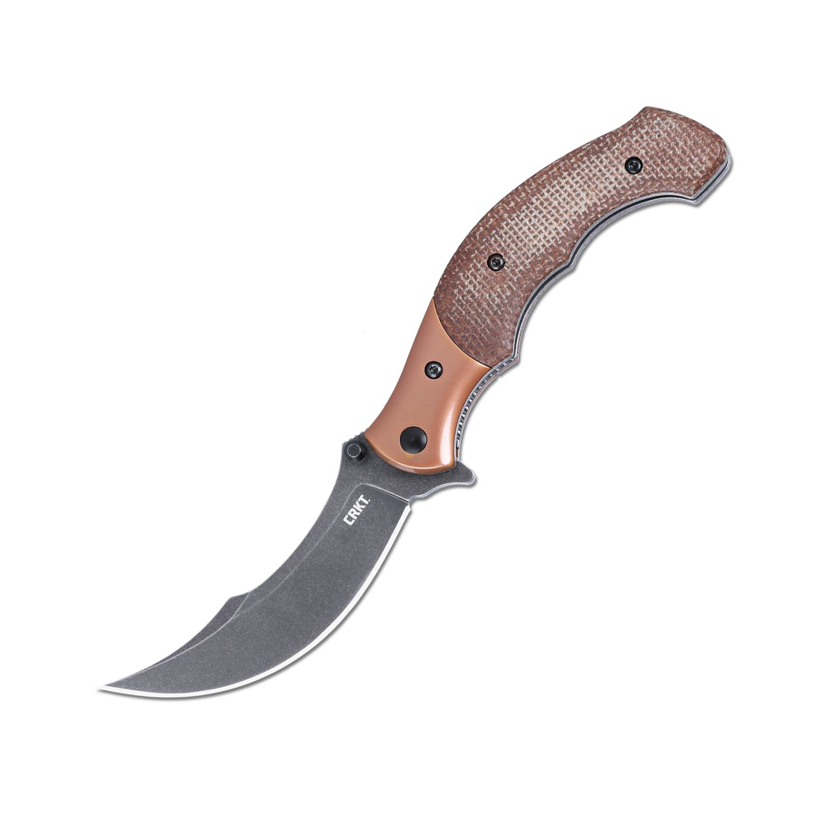 Columbia River Ritual Compact Micarta 3.33in Plain Stonewash Upswept