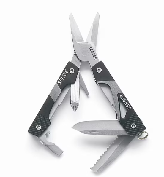 Gerber Mini Splice Scissor Tool Black Clam Pack