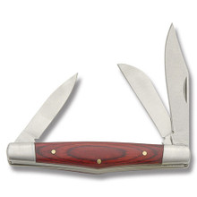 Red Pakkawood Large Stockman Folding Knife