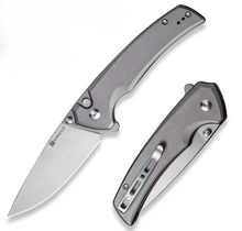 SENCUT Serene Folding Knife Gray 3.48 Inch Plain Satin Drop Point