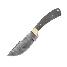 Damascus Skinner Blade Blank - Full Tang - Brass Guard - Knife Making BL612D