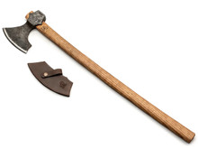 BeaverCraft Chopping Hewing Axe 30.31Inch Leather Sheath BCAX5