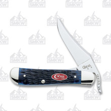 Case XX Navy Blue Rogers Jigged Bone RussLock Folding Knife CA7057