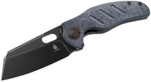 Kizer C01C Sheepdog Blue Denim Folding Knife 3.29in Black Sheepsfoot