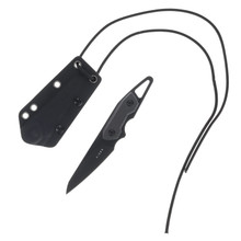 Kizer Groom Fixed Blade Knife 3.08 Inch Plain Black Reverse Tanto 1060A2