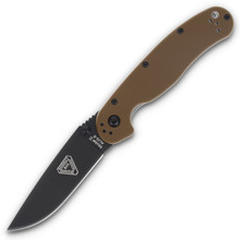 Ontario Rat II Coyote Brown Handle Aus-8 Black ON8861CB