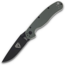 Ontario Rat II OD Green Handle Black Aus-8 Blade