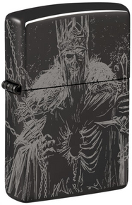 Zippo Lighter Skull King Black High Polish