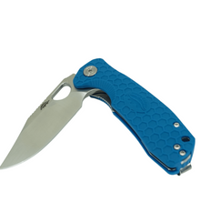 Honey Badger Large Flipper Blue 3.63 Inch Plain Satin Clip Point
