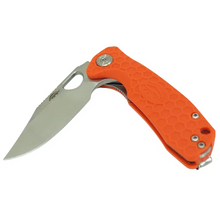 Honey Badger Small Flipper Orange 2.81 Inch Plain Satin Clip Point