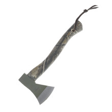 Prandi German Style Hatchet  14.25"  Carbon Steel 1.35lb Axe Head. Camo Hickory handle. Lanyard hole.PRA0306D