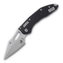 Microtech Stitch Ram-Lok S/E Full Serrated Black Fluted G10