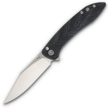Petrified Fish Grow Folding Knife Green Gmascus 3.62in Clip Point