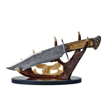 Szco Eagle Antler Fixed Blade Knife With Display 9.25in Plain Stag