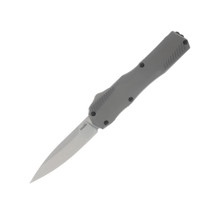 Kershaw Livewire OTF Auto Knife Gray - 3.3in Stonewashed Spear Point S/E Plain