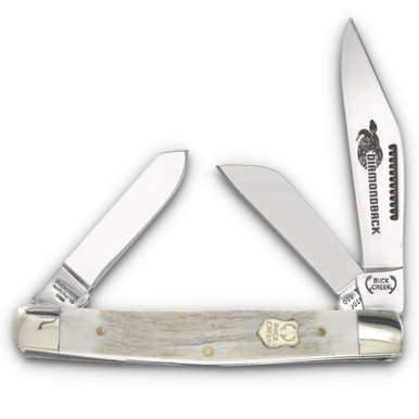Buck Creek Large Stockman Deer Stag Handle FRBCI659DS - Smoky