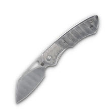 Olamic Whippersnapper BL Folding Knife Damasteel Sheepsfoot/Jeweled Titanium/Damasteel Scales