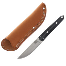 Bark River Kwaiken Fixed Blade 4.25in Plain Edge Black Canvas Micarta