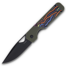 Kizer Militaw Green Party Streamers 3.36 Inch Plain Black Drop Point V3634A3 Kizer Militaw Green Party Streamers 3.36 Inch Plain Black Drop Point V3634A3
