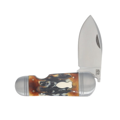 Rough Ryder Reserve Bone Fish Folding Knife Burnt Cinnamon Bone