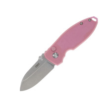 CRKT Squid Folding Knife 2.27in Plain Edge Rose Quartz G10 CR2474P