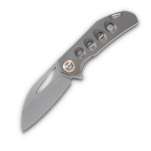 Kizer Hawk Folding Knife Gray 3.41in Plain Bubble Stonewash Sheepsfoot KI4683A2