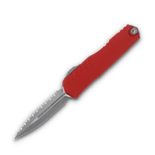 Microtech Cypher II D/E Apocalyptic Full Serrated Red AUMT124212APRD