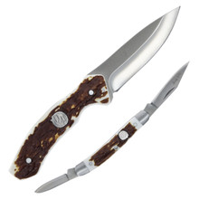 Uncle Henry Staglon Handle Fixed & Folder Combo In Tin 1227081