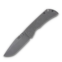 McNee's MAC2 3.5 Framelock Smooth Bright Atomic Titanium 3.5" Stonewash Drop Pt