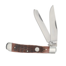 Queen Cutlery Green Jigged Bone Trapper 4.13