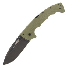 Cold Steel 5-Max Dark Green G10 Folding Knife 5in Black Stonewash Blade CS-FL-50MAX