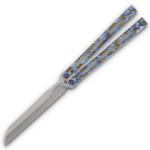 Medford Viceroy S45VN Tumbled Sheepsfoot Blade Brush Sponge Ano Handle Flamed HW MK2164TF-03FL-TFQ3-Q4