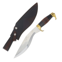Rite Edge Knife 17in Kurki Style Bowie Fixed Blade Stacked Leather 203528