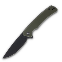 CIVIVI Merit Folding Knife OD 3.28in Plain Black Stonewash Drop Point C24012-2
