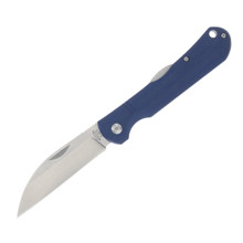 Bear & Son Wharncliffe Folding Knife Blue Jean Micarta BR484LMB