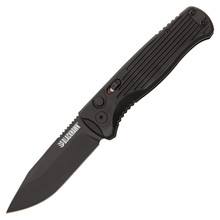 Blackhawk Auto Sonar Push Button Modified Drop Point Blade Fine Edge AUBHSN101BK