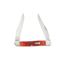 Case XX Indian Paint Brush Kinfolk Jigged Bone Muskrat Folding Knife CA42325