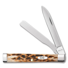 Case XX Peach Seed Amber Jigged Bone Baby Doc Folding Knife CA10797