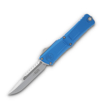 Microtech Combat Troodon Interceptor Gen III SS Blue 4.0in Stonewash Blade AUMT121710BLS
