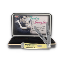 Case XX Father/Daughter Smooth Yellow Synthetic Trapper Folding Knife CATFDY