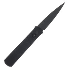 Pro Tech Auto Godfather Left Hand Operator Jigged Black Handle DLC Black Blade AU926-OP LH
