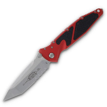 Microtech SOCOM ELITE STONEWASH PART SERRATE RED AUMT16111RD
